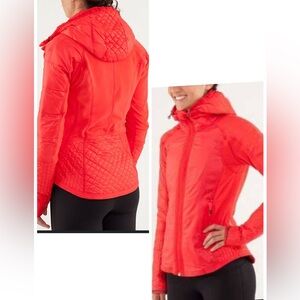 VGUC Lululemon Run: Bundle Up Jacket (US 8) - Love Red